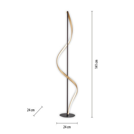 Lampa Podłogowa Antracyt/złoty Q-SWING 003902-032188 Newgarden