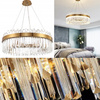 Stella GOLD Żyrandol 80cm złota lampa kryształowa glamour nowoczesna ULFN347 Unilight
