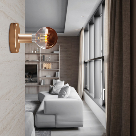 Metalowa lampa lampa Fermaluce z żarówką Globe Creative cables B-APM1MDR-1-APM1RA-MATTER-L1