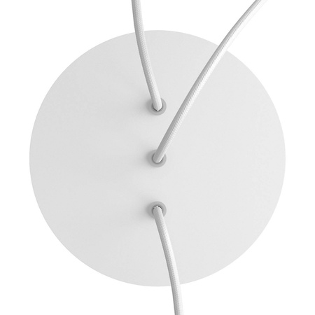 Duża okrągła podsufitka rozeta sufitowa Rose-One, średnica 200 mm, 2 otwory i 4 otwory boczne Creative cables BKROR203LF-KROR203LF102