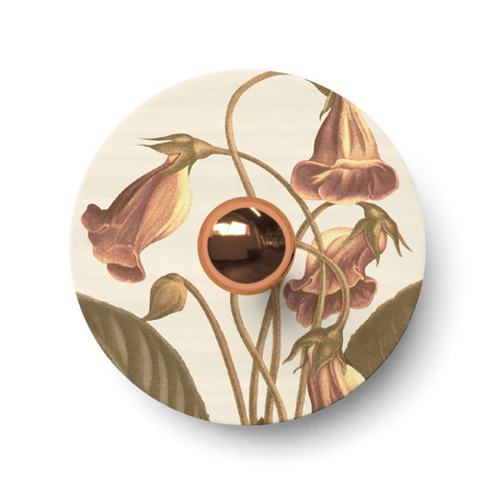 Lampa ścienna lub sufitowa z kloszem z wzorami kwiatowymi 'Blossom Haven' - Waterproof IP44 Creative cables BIP44-E27-2-BO-IP44-E27-2-N-BO01-L