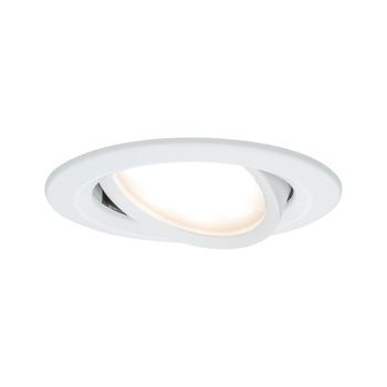 Zestaw Premium Coin Slim ściemniany LED 1x6,8W 2700K 230V 51mm Biały Mat/Aluminium PAULMANN PL93876