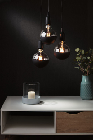 Lampa wisząca KETIL Neordic E27 max. 3x20W IP20 230V czarny / metal / tworzywo sztuczne