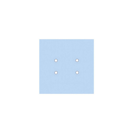 Duża kwadratowa podsufitka maskownica Rose-One, 200 mm, 4 otwory i 4 otwory boczne Creative cables BKROQ204F-KROQ204F114