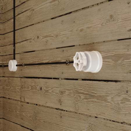 włącznik/włącznik z białej porcelany z pokrętłem Creative cables BPBOXSW080BIA-PBOXSW080BIABIA