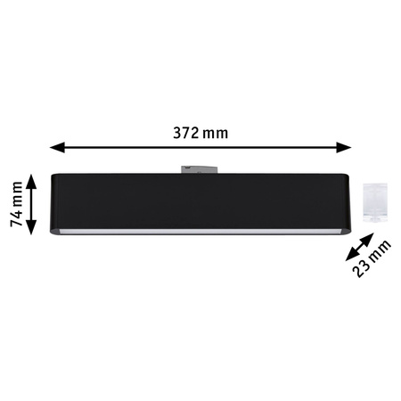 Oprawa na szynoprzewód URail CERIS LED 3-STEP DIM 9,5W 800lm IP20 3000K 230V czarny matowy / aluminium PAULMANN PL95709