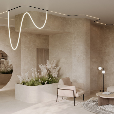 Elementy do wbudowanego systemu szynowego Czarny/Black Accessories for tracks Exility Maytoni TRA044-ANGLE