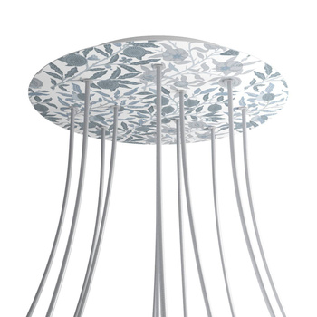 Duża okrągła podsufitka maskownica sufitowa XXL Rose-One, średnica 400 mm, 12 otworów i 4 otwory boczne - PROMOCJA Creative cables BKROR4012F-PROMO-KROR4012F301