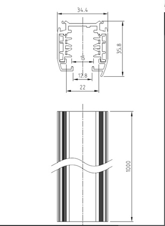 Końcówka zasiljąca do systemu ProRail3 LEWE 230V srebrny / metal / tworzywo sztuczne