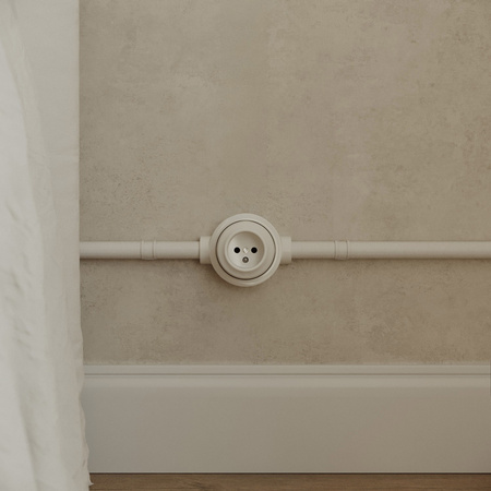 Zestaw uchwytów ściennych w stylu francuskim i podstawa do Creative-Tubes z porcelany Creative cables BKPFRAF-KPFRA2FILBIA