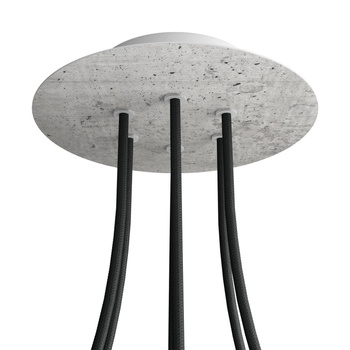 Duża okrągła podsufitka rozeta sufitowa Rose-One, średnica 200 mm, 6 otworów i 4 otwory boczne Creative cables BKROR206F-KROR206F106