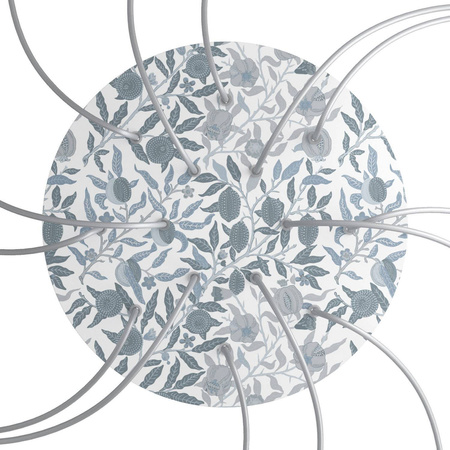 Duża okrągła podsufitka maskownica sufitowa XXL Rose-One, średnica 400 mm, 14 otworów i 4 otwory boczne - PROMOCJA Creative cables BKROR4014F-PROMO-KROR4014F301