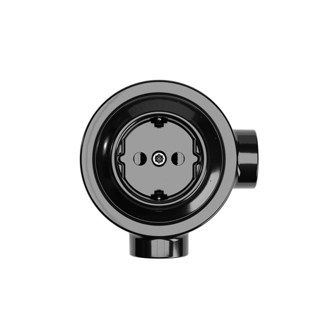 Zestaw gniazdka Schuko na ścianę i podstawy do Creative-Tubes z porcelany Creative cables BKPGERF-KPGER2FNER