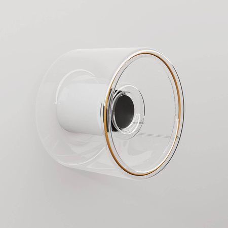 Kinkiet z mini przezroczystą żarówką Ghost Creative cables BIP44-E27-1-L4-IP44-E27-1-B-L4