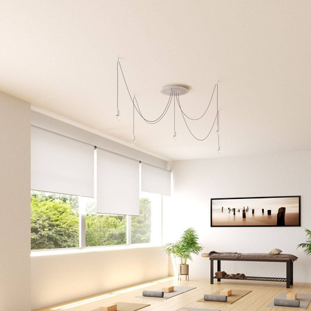 Duża okrągła podsufitka maskownica sufitowa XXL Rose-One, średnica 400 mm, 5 otworów w linii i 4 otwory boczne - PROMOCJA Creative cables BKROR405LF-PROMO-KROR405LF202