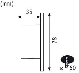 Oprawa przyschodowa WALL LED okrągła 1.1W 65 lm 2700K 230V biały / tworzywo sztuczne