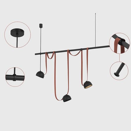 PAULMANN ULINE BELTY Drążek do systemu 2m  ULAC423 czarna 