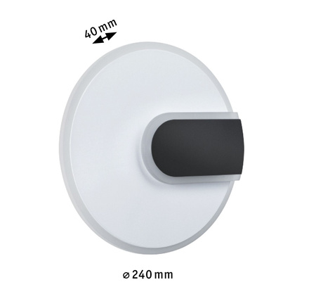 WD 2Form WL LED 12,5W 240mm Ws/Sz PAULMANN PL71169