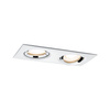 Oprawa do wbudowania NOVA PLUS LED DIM kwadratowa wychylna 2xGU10 2x6W 2x470lm 185x93mm 4000K IP65 230V biały mat / chrom