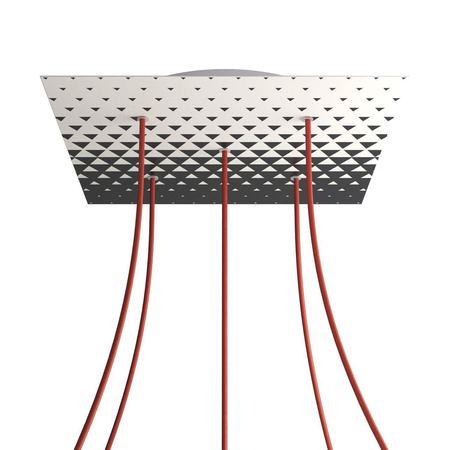 Kwadratowa podsufitka maskownica sufitowa XXL Rose-One, 400 mm, 5 otworów i 4 otwory boczne- PROMOCJA Creative cables BKROQ405PF-PROMO-KROQ405PF205