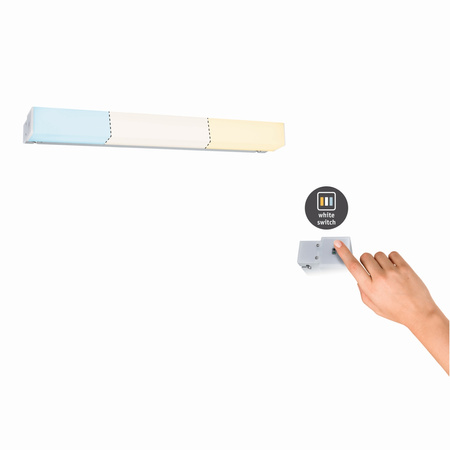 Oprawa ścienna LUNO LED nad lustro 6W 550lm 400mm 2700/4000/6500K IP44 230V biały / aluminium