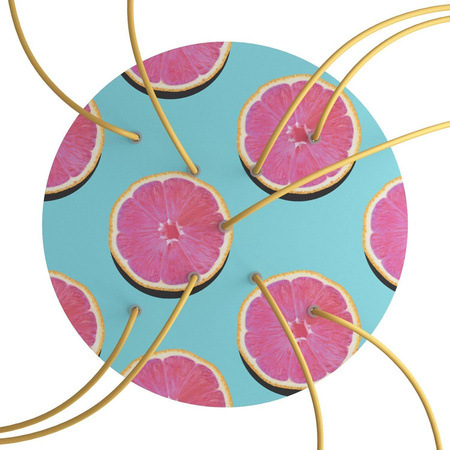 Duża okrągła podsufitka maskownica sufitowa XXL Rose-One, średnica 400 mm, 9 otworów i 4 otwory boczne - PROMOCJA Creative cables BKROR409XF-PROMO-KROR409XF204