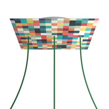 Kwadratowa podsufitka maskownica sufitowa XXL Rose-One, 400 mm, 3 otwory i 4 otwory boczne- PROMOCJA Creative cables BKROQ403LF-PROMO-KROQ403LF201