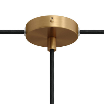 Okrągła metalowa podsufitka maskownica sufitowa Mini 1 otwór centralny i 2 otwory boczne Creative cables BKRM83FC2L-KRM83FC2LOTSTERM