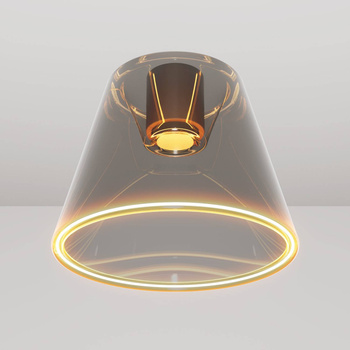 Plafoniera designerska ze szklistą stożkową żarówką Ghost Creative cables BIP44-E27-1-L7-IP44-E27-1-N-L7