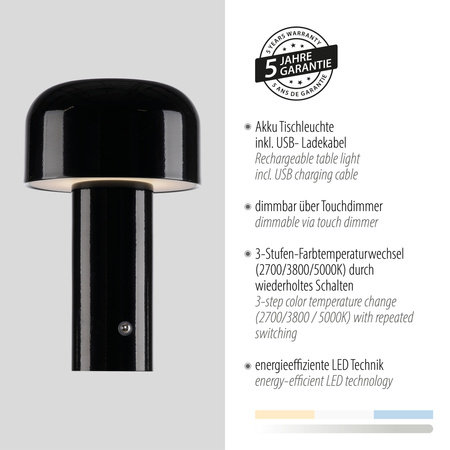 Lampa Stołowa Czarny AGNES 003902-030538 Newgarden