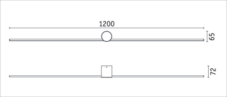 Oprawa ścienna SAVA LED nad lustro 13,5W 850lm 3000K 1200mm IP44 230V czarny matowy / metal PAULMANN PL75413