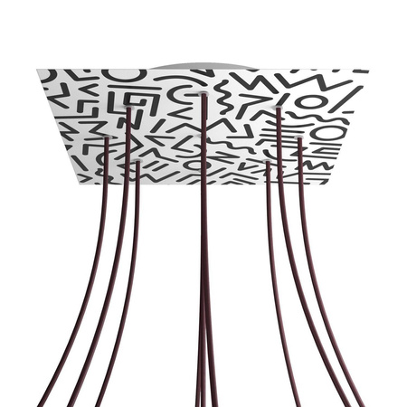 Kwadratowa podsufitka maskownica sufitowa XXL Rose-One, 400 mm, 9 otworów i 4 otwory boczne- PROMOCJA Creative cables BKROQ409EF-PROMO-KROQ409EF202