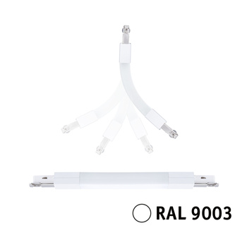 Łącznik elastyczny URail system Flex II max.1000W 230V biały RAL9003 /  tworzywo sztuczne PAULMANN PL95650