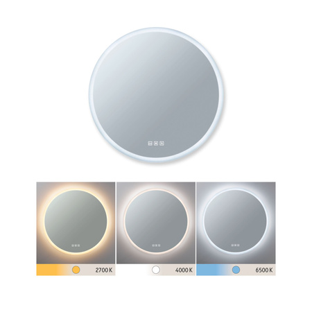 Lustro łazienkowe MIRRA LED 21W DIM 1580lm 2700/4000/6500K 600mm IP44 230V biały