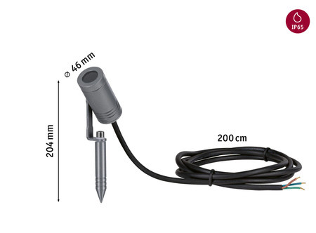 Reflektor ogrodowy RADIX LED 5.5W 550lm 3000K IP65 230V szary / aluminium