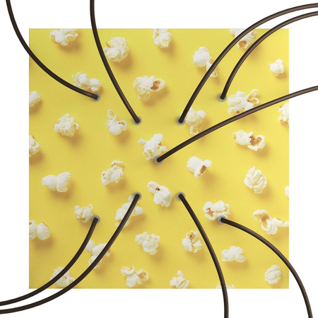 Kwadratowa podsufitka maskownica sufitowa XXL Rose-One, 400 mm, 9 otworów w formie X i 4 otwory boczne- PROMOCJA Creative cables BKROQ409XF-PROMO-KROQ409XF203