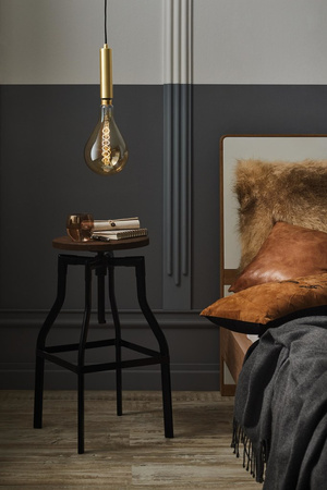 LED BigDrop fil 400lm E27 1800K ści gold 7W podwójna spirala 230V