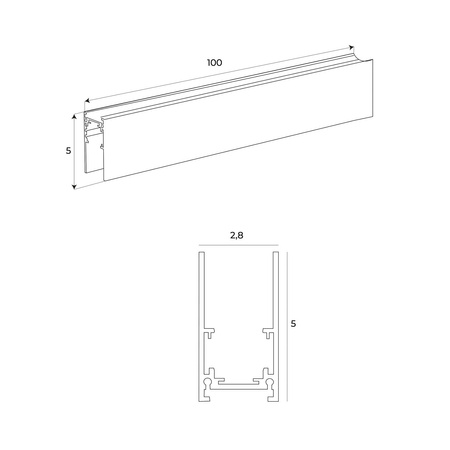 Maxlight nt0015 szynoprzewód micro11 czarny wpuszczony sprężynowy kąt boczny zewnętrzny