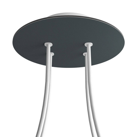 Duża okrągła podsufitka rozeta sufitowa Rose-One, średnica 200 mm, 4 otwory i 4 otwory boczne Creative cables BKROR204F-KROR204F111