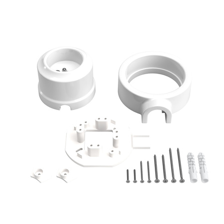 Zestaw uchwytów ściennych w stylu francuskim i podstawa do Creative-Tubes z porcelany Creative cables BKPFRAF-KPFRA1FBIA