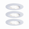 Zestaw opraw do wbudowania CALLA LED 3x5W 400lm okrągła stała 3000/4000/6500K IP65 230V biały matowy PAULMANN PL99935