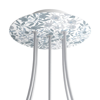 Duża okrągła podsufitka rozeta sufitowa Rose-One, średnica 200mm, 5 otworów i 4 otwory boczne  - PROMOCJA Creative cables BKROR205F-PROMO-KROR205F301