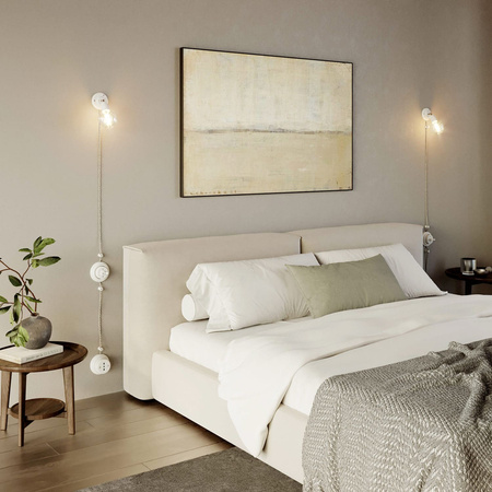 Porcelanowa podstawa na gniazdko elektryczne i włącznik/ściemniacz Creative cables BPBASE-PBASEINOUTBIA