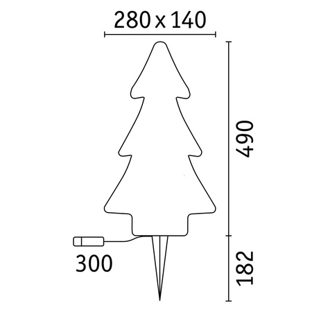 Oprawa ogrodowa Plug & Shine CHOINKA 2.8W 3000K 260lm IP67 24V biały / tworzywo