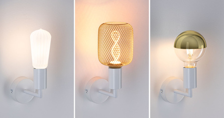 Kinkiet ścienny RAVI E27 max.60W IP44 230V biały matowy / metal