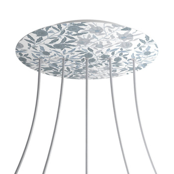 Duża okrągła podsufitka maskownica sufitowa XXL Rose-One, średnica 400 mm, 5 otworów w linii i 4 otwory boczne - PROMOCJA Creative cables BKROR405LF-PROMO-KROR405LF301