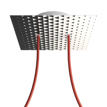 Duża okrągła podsufitka rozeta sufitowa Rose-One, średnica 200mm, 2 otwory i 4 otwory boczne  - PROMOCJA Creative cables BKROQ202F-PROMO-KROQ202F205