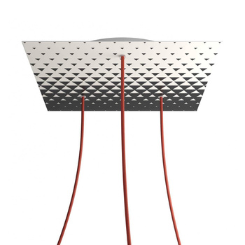 Kwadratowa podsufitka maskownica sufitowa XXL Rose-One, 400 mm, 3 otwory i 4 otwory boczne- PROMOCJA Creative cables BKROQ403TF-PROMO-KROQ403TF205