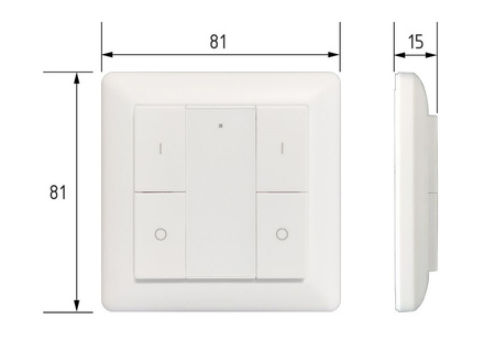 Przycisk ścienny SM Zigbee on/off/ ściemniacz biały