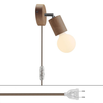 Lampa Spostaluce regulowana drewniany przegub Creative cables B-APL2FC2LNTR-6-APL2FC2L01TCREUTRD73